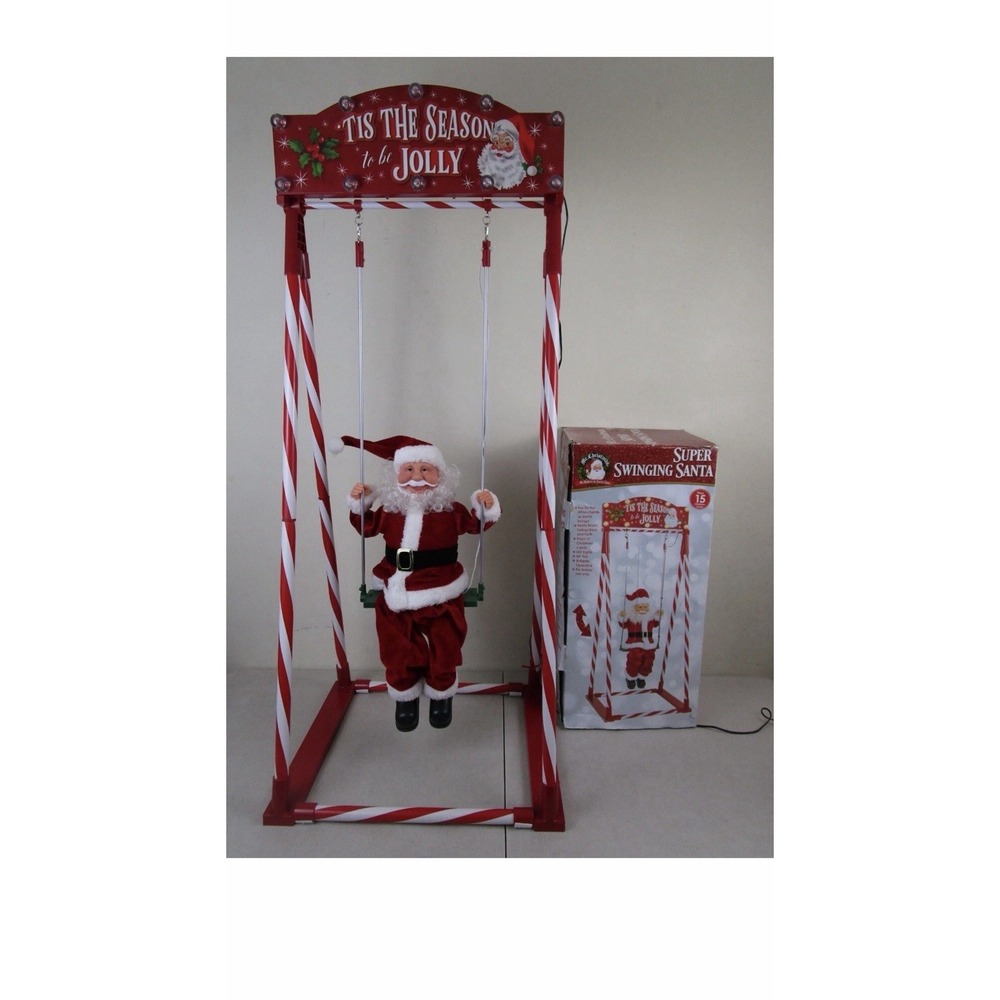 Mr. Christmas Indoor Super Swinging Santa Claus Animated Musical 40" Complete